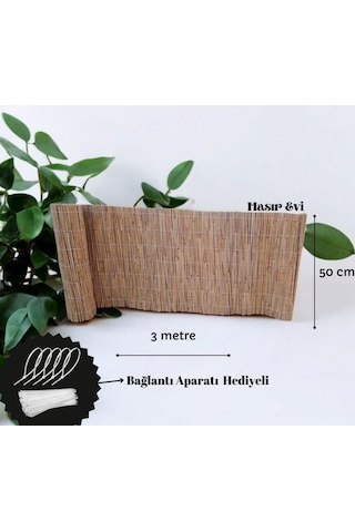 50 Cm X 3 Metre Kamış Hasır Balkon Çiti