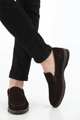 M.Karaca Hakiki Süet Deri Ortopedik Klasik Erkek Ayakkabı K.Kahve