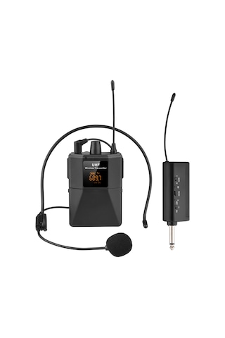 Youmex Siyah Uhf Bant Kablosuz Mikrofon Seti - Öğretim, Tur Rehberliği İçin - Alıcı Dahili Pil, Yüksek Hassasiyet Ve Anti-parazit