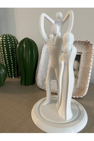 Anne Baba Çocuklar Biblosu Aile Temalı Hediyelik Dekoratif Obje 19 Cm