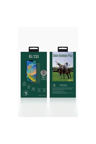 Cosmotex Santa Barbara Polo Racquet Club Apple iPhone Uyumlu 14 Plus 3d Premium Cam Ekran Koruyucu - Siyah