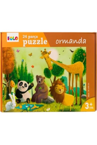 +3 Yaş Ormanda Puzzle 24 Parça (Eolo Yayınları)