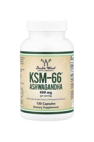 Double Wood Supplements, Ksm66 As-hw-aga-ndha, 120 Capsules 300 Mg Per Capsule