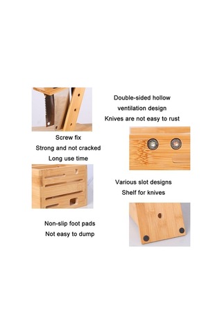 Dancemonkey Mutfak Çok Fonksiyonlu Bıçak Saklama Küçük Tasarım Rafı Ahşap