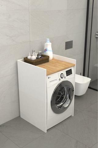 Solévo Banyo Dolabı Çamaşır Ve Kurutma Makinesi Dolabı Meşe Natürel