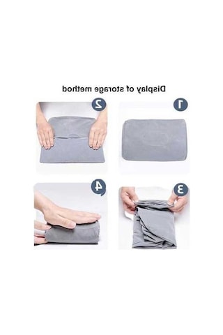 Pazly Koyu Gri Şişme Uçak Ayak Dayanağı - Yükseklik Ayarlanabilir, Aşınmaya Dayanıklı, Seyahat Konforu Koyu Gri