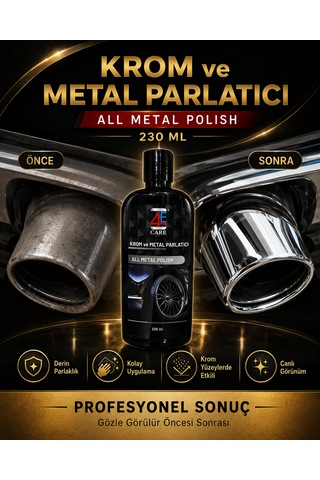 4e Care Krom Ve Metal Parlatıcı Kremi Pasları Anında Temizler