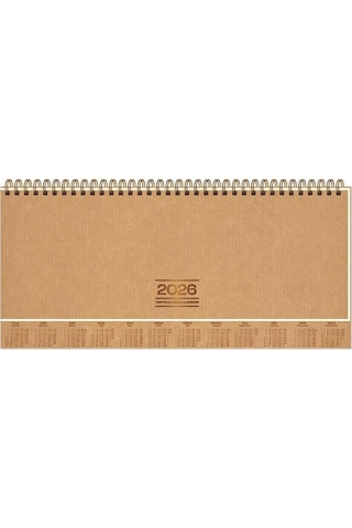 Keskin Color 2026 Aj-82 12x33 Haftalık Kraft Kapak Spiralli Masa Takvimi