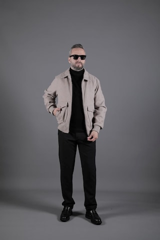 Ohepmoda Torba Cepli Ribanalı Erkek Kaşe Kaban Mont Vizon