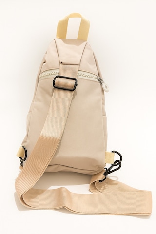 Newish Polo Kadın Krinkıl Kumaş Çapraz Tek Kol Göğüs Ve Omuz Sırt Çantası-crossbody Bag Krem