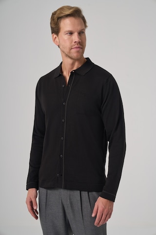 Erkek Siyah Trend Polo Yaka Gömlek Triko 26kc017005001 Siyah Siyah