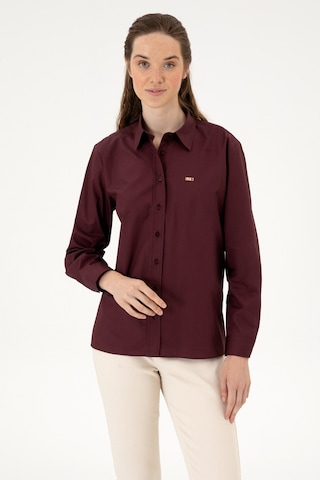 U.s. Polo Assn. Kadın Plum Gömlek Desenli 50316699-vr177 New Plum