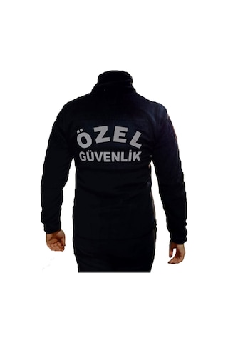 Özel Güvenlik Polar Siyah Mont 5 Cepli Yeni Model 3d Armalı Özel Güvenlikler Için Özel Üretim Siyah