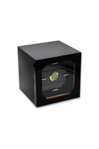 Falconetti Çekmeceli 3 Katlı Siyah Sedir Humidor Puro Kutusu Rd10