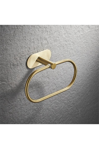 Xiyyadms Altın Renkli Paslanmaz Çelik Banyo Havlu Tutucu, 20 Cm, Otomatik Yapışkan, Pıkmak Gerektirmeyen, Kolay Kurulum, Evini Düzenli Tutar Altın