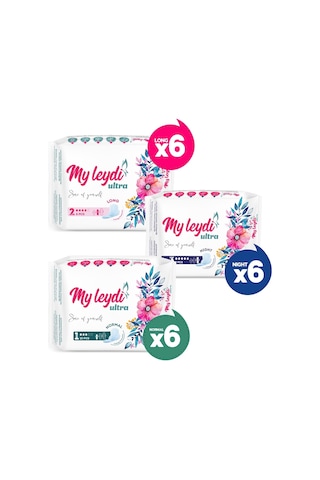 Myleydi Ultra Normal 60 + Ultra Gece 42 + Ultra Uzun 48 Adet (18 Paket)