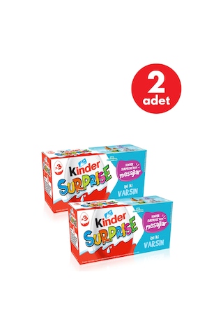 Kinder Sürpriz Yumurta Çikolata 20 Gr 3'lü-2-adet Kinder Sürpriz Yumurta Çikolata 20 Gr 3'lü-2-adet