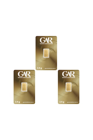 3 Adet 2.5 Gr 24 Ayar Altın 995 Gar
