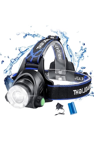 Alfalink Led Profesyonel Kafa Lambası 3 Mod, Şarjlı Kafa Lambası Siyah