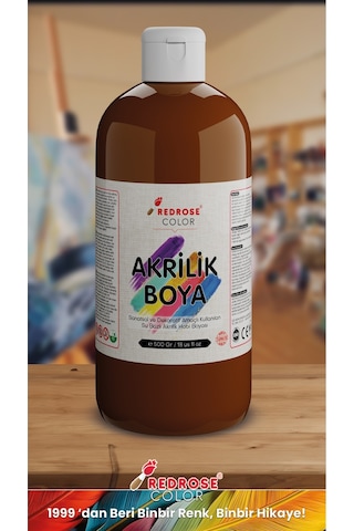 Red Rose Kahverengi Akrilik Boya 500  G