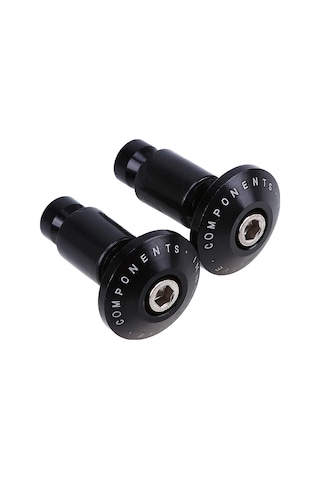 2 Adet Motosiklet Aksesuarları Gidon Kapağı Uç Tapaları - Siyah