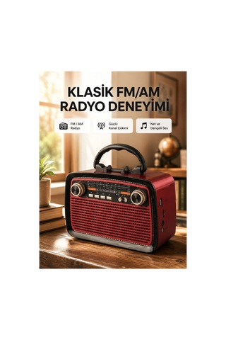 Bluetooth Hoparlör Kablosuz Bağlantı, Geniş Ses Alanı, Radyo Destekli, Hafif Ve Taşınab