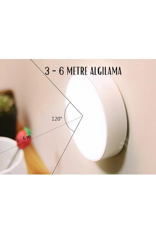 10 Adet PIR Hareket Sensörlü USB Şarj Edilebilir Dolap İçi Lamba