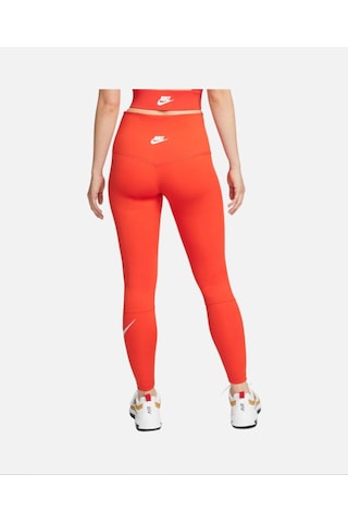 Nike Dri-fit One Colorblock High-waisted Dance Training Kadın Tayt Dz4611-633 Kırmızı - Turuncu