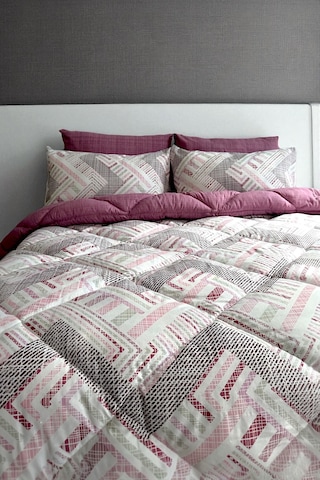 Alla Turca Çift Kişilik 4 Yastık Kılıflı Lastikli Çarşaflı Çift Taraflı Desenli Uyku Seti-nova Gül Kurusu Gülkurusu