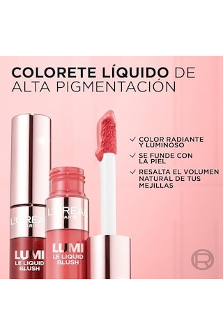 L'oreal Paris Lumi Blush Likit Allık - 630 Glowy True Rose Hafif Doku İkinci Cilt Efekti, 3 Kademeli Kısılabilir Yoğunluk, 4 Renk Tonu, Yüksek Yoğunlukta İnce Parlaklık 00