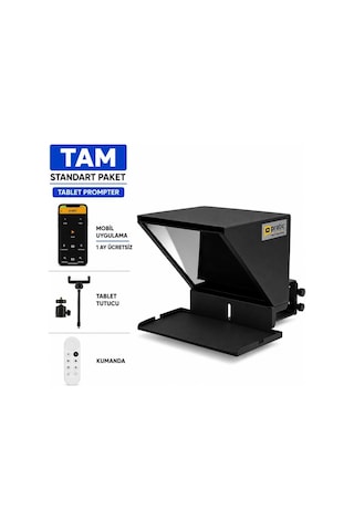 Pratic Tablet Prompter Tam Set Bluetooth Kumanda Ve Telefon Tutuculu, Metal Gövde