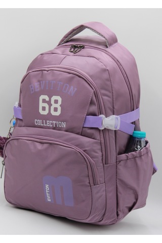 Modern Unisex Su İtici Özel Kumaş Mürdüm Lila Okul Sırt Çantası 34500