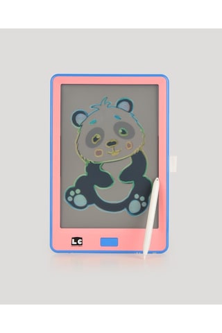 10 İnch Şeffaf Lcd Dijital 4 Adet Çizim Kartlı Tablet- Pembe Pembe