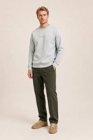Redline Clavin Erkek Regular Fit Yeni Sezon Pamuklu Sweatshirt Gri