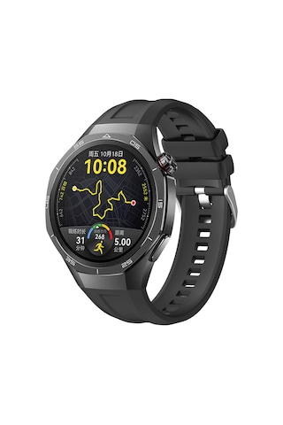 Mobilefix Huawei Watch Gt5 Pro 46mm Uyumlu Krd-130 Silikon Kordon Strap Kayış-siyah