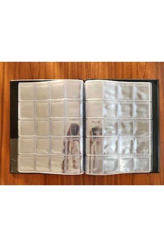 200 Adet Yerli Madeni Para Albümü Koleksiyon Kirmizi. Toplam 10 Sayfa. Her Sayfada 20