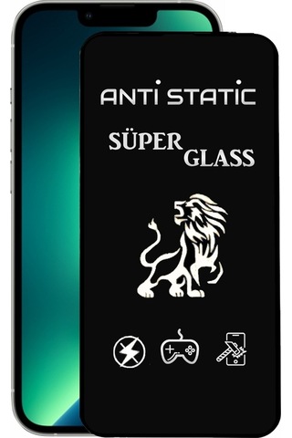 Apple Uyumlu   iPhone 13 Pro Tam Kaplayan Anti Statik Dayanıklı Ekran Koruyucu Süper Cam