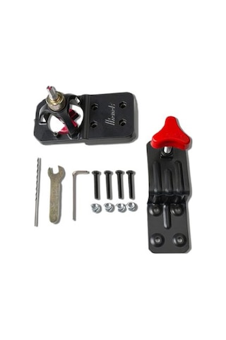 Mobilya Menteşe Yeri Açma Aparatı Pratik Kapak Menteşe Delme Yardımcısı Gri - Siyah