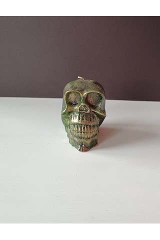 Kurukafa İskelet Mum Yeşil 8 Cm