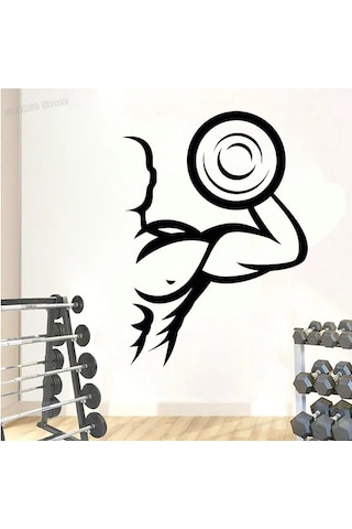 Spor Salonu Duvar Çıkartması Vinil Spor Salonu Spor Sanatı Vücut Geliştirme Fitness Duvar Çıkartması Dekorasyon Genel