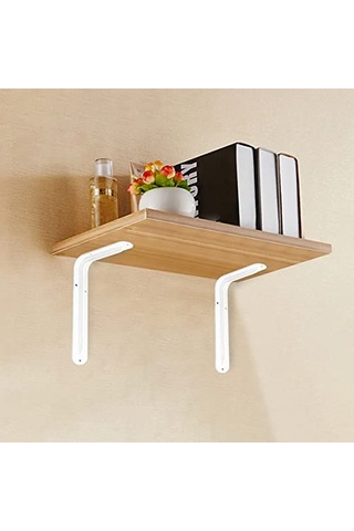 Feyzayapı Raf Altı Ayak Raf Tutucu L Demir 19 X 26 Cm Beyaz Montaj Aparatı 2 Adet Çok Renkli