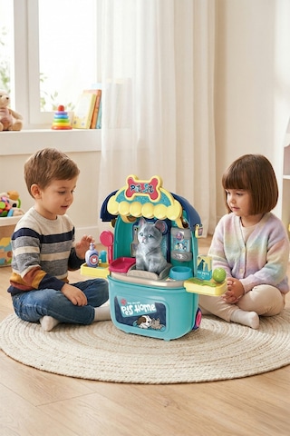 Ogi Mogi Toys Evcil Hayvan Oyun Seti Tekerlekli Çekçekli Sırt Çantası
