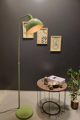 Dolce Yeşil Lambader Metal Gövde Tasarım Lüx Yerden Aydınlatma Yeşil