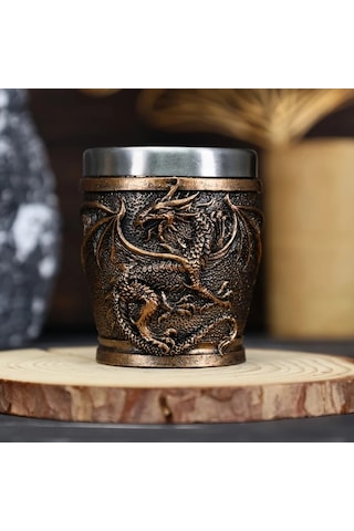 Willowhaven Ejderha Bardağı 60ml Paslanmaz Çelik Ortaçağ Şövalye Kupa Hediyelik