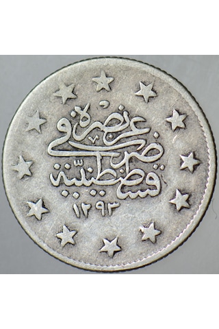 Iı. Abdülhamid Gümüş 2 Kuruş 129323 İstanbul Darbı.