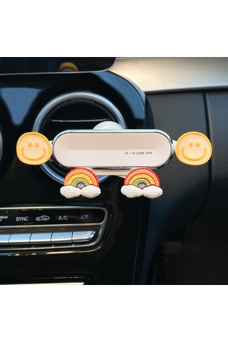 Luckysouk Araba Cep Telefonu Tutucusu Araba Hava Çıkışı Cep Telefonu Tutucusu Karikatür Araba Sabit Navigasyon Sevimli Kadın Sarı Havalandırma 0o0jjv