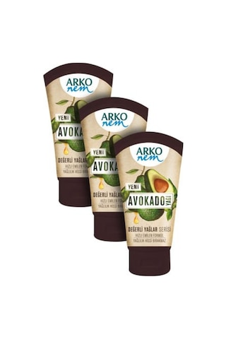 Arko Nem Değerli Yağlar Avokado Yağı El ve Yüz Kremi 3 x 60 ML