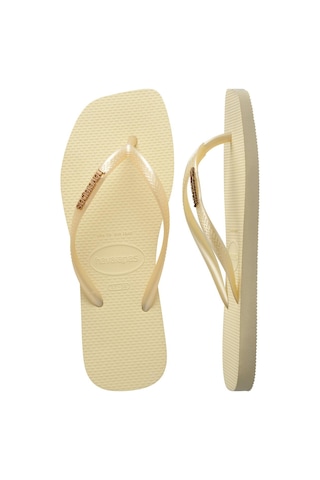 Havaianas Square Logo Metallıc Kadın Parmak Arası Terlik 4148257-14258 Krem