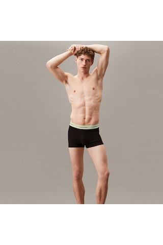 Calvin Klein Trunk 3^lü Erkek Siyah Renkli Bantlı Boxer 026 Lv00nb4392 Siyah