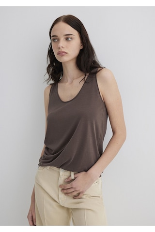 Mavi - Soft-premium Kahverengi Tencel Modal Karışımlı Atlet 1613216-87537